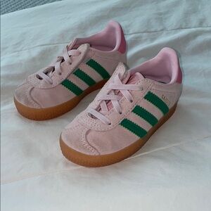 Adidas Gazelle Kids Toddler Sneakers US Size 7 Pink and Green